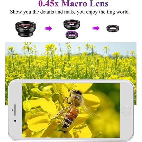 Kit d’objectifs photo Apexel 10 en 1 pour smartphone