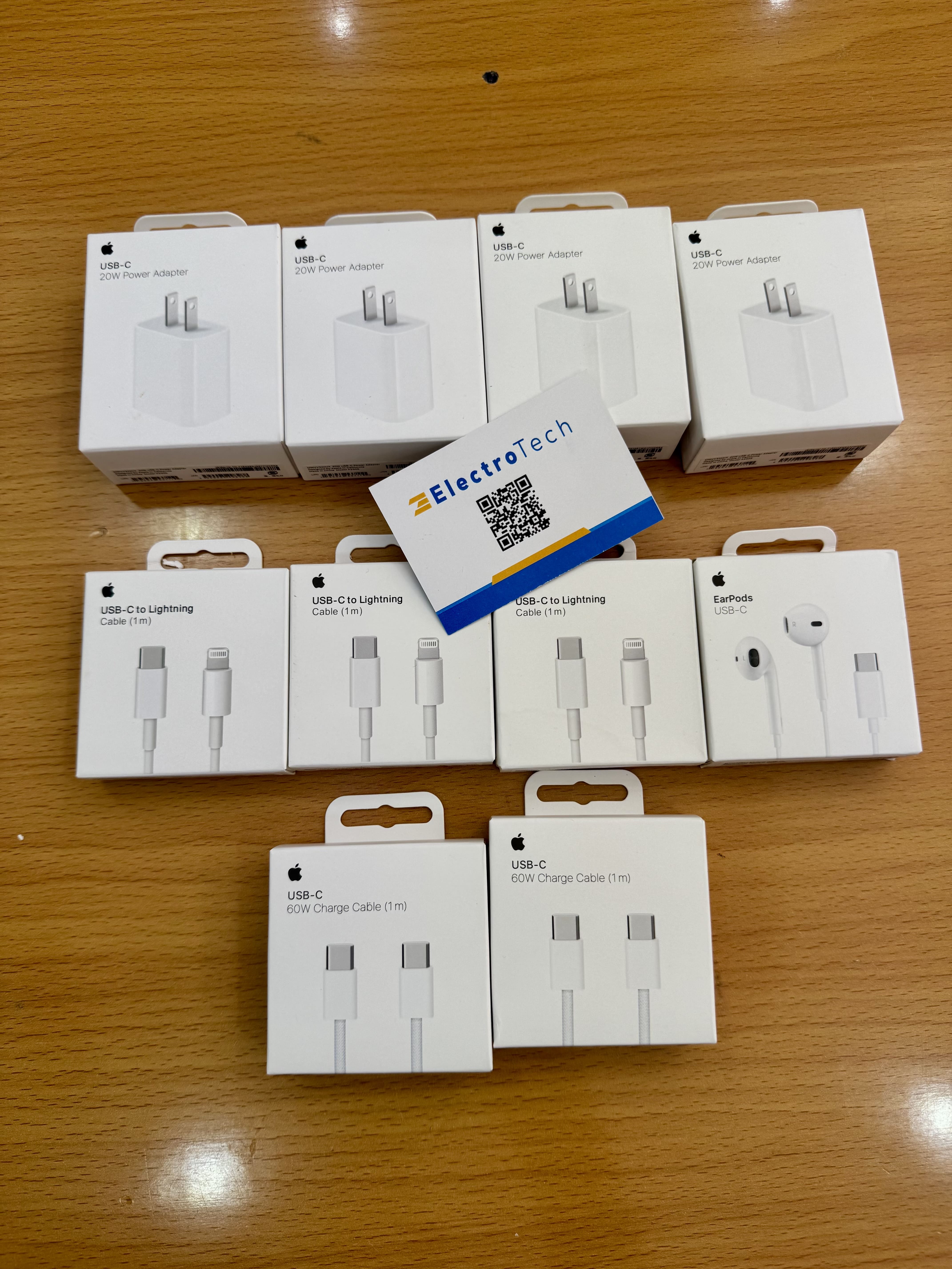 Chargeur iPhone Authentique Type-C – Câble Lightning & Adaptateur 20W (Compatible iPhone 17, 16, 15…)